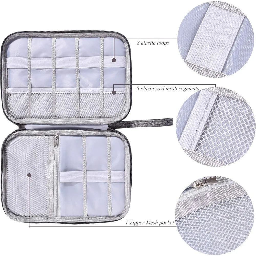 Waterproof Electronics Organizer Bag - Travel Cable Storage