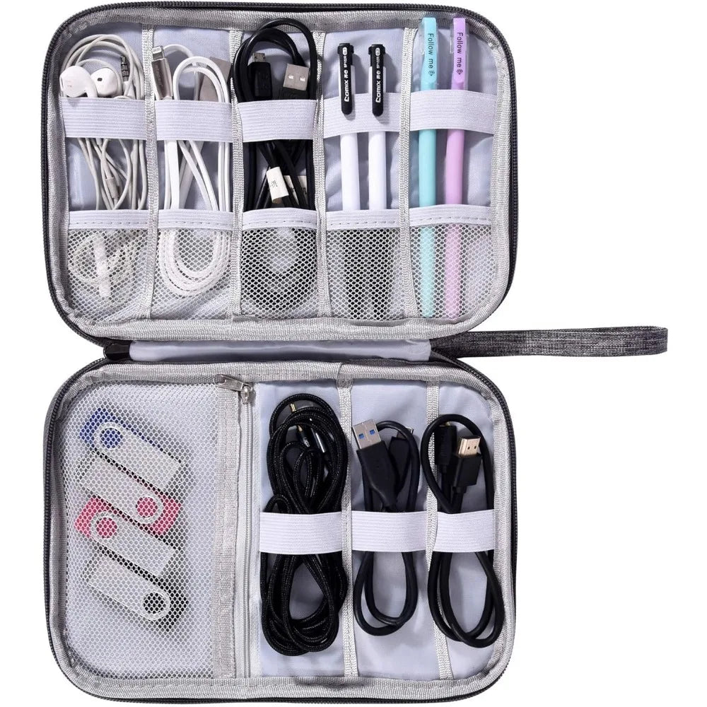 Waterproof Electronics Organizer Bag - Travel Cable Storage