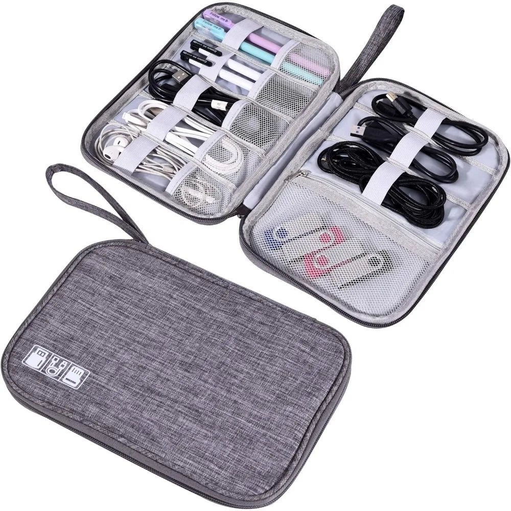 Waterproof Electronics Organizer Bag - Travel Cable Storage