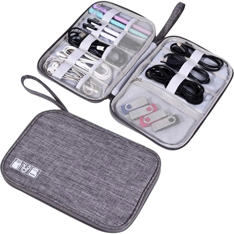 Waterproof Electronics Organizer Bag - Travel Cable Storage