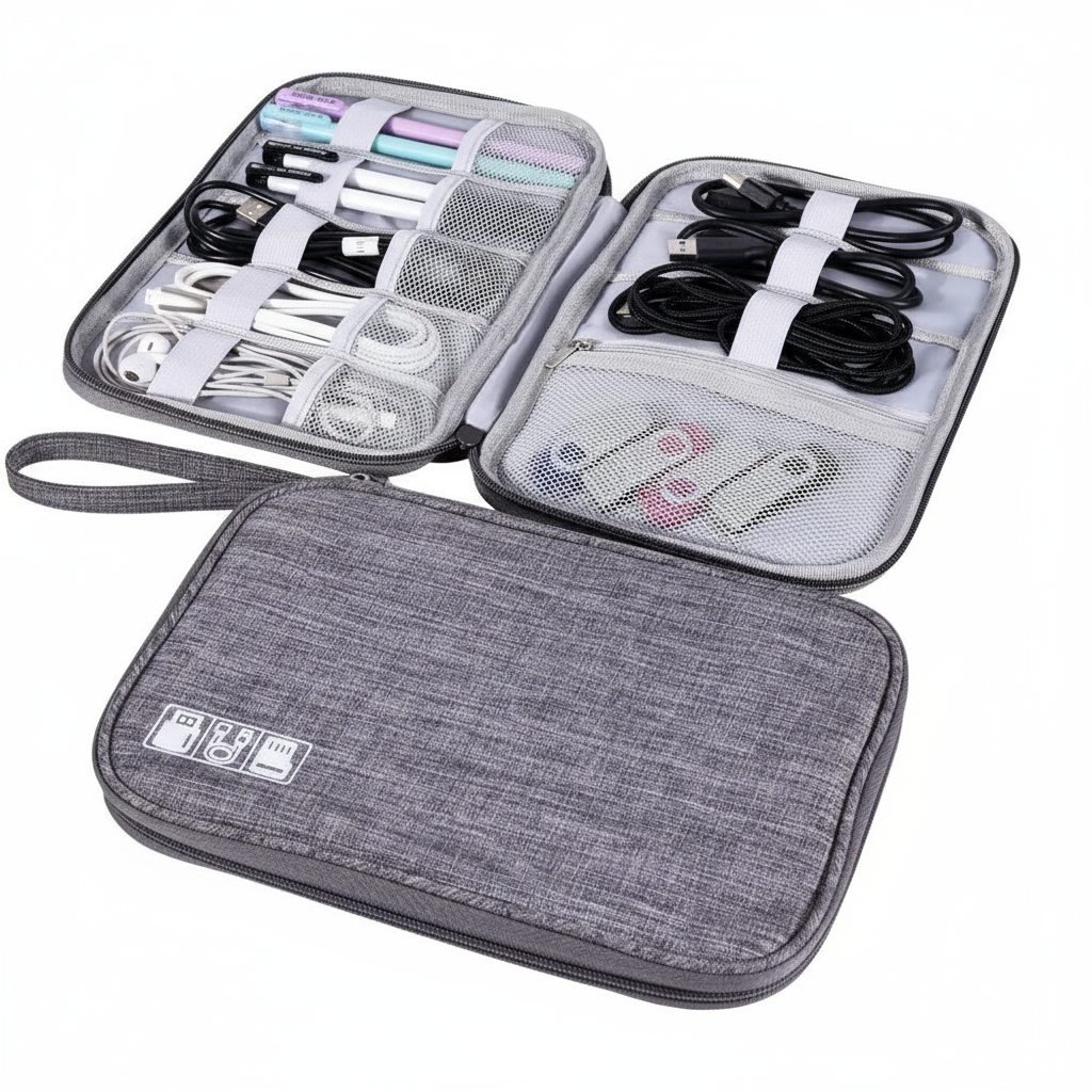 Electronics Organizer Bag - Detail Close Up