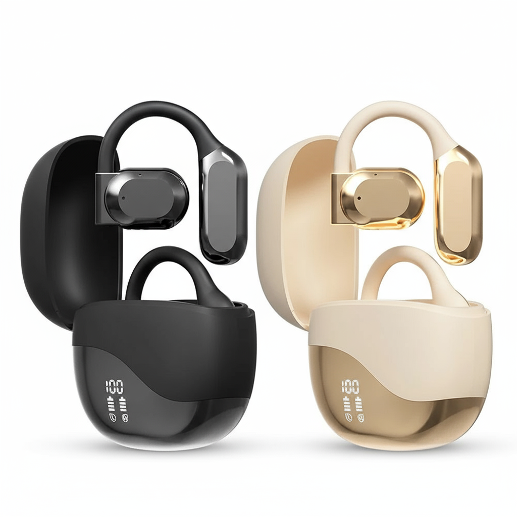 AI Translator Earbuds - White Background